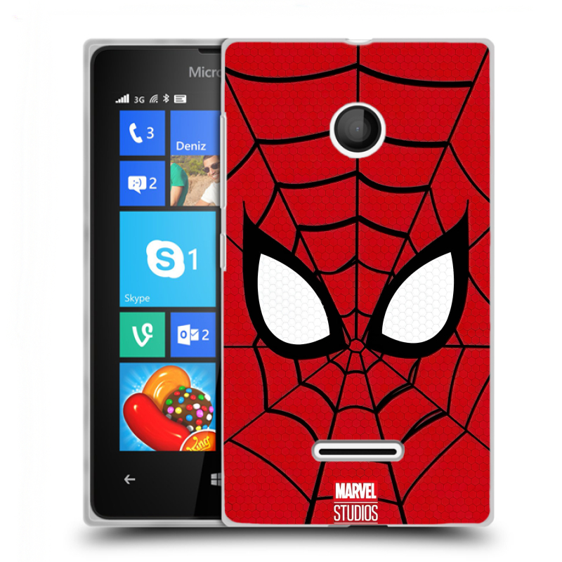 Пластиковый чехол на Microsoft Lumia 435 с принтом человек паук spiderman Пластиковый чехол на Microsoft Lumia 435 с принтом человек паук spiderman