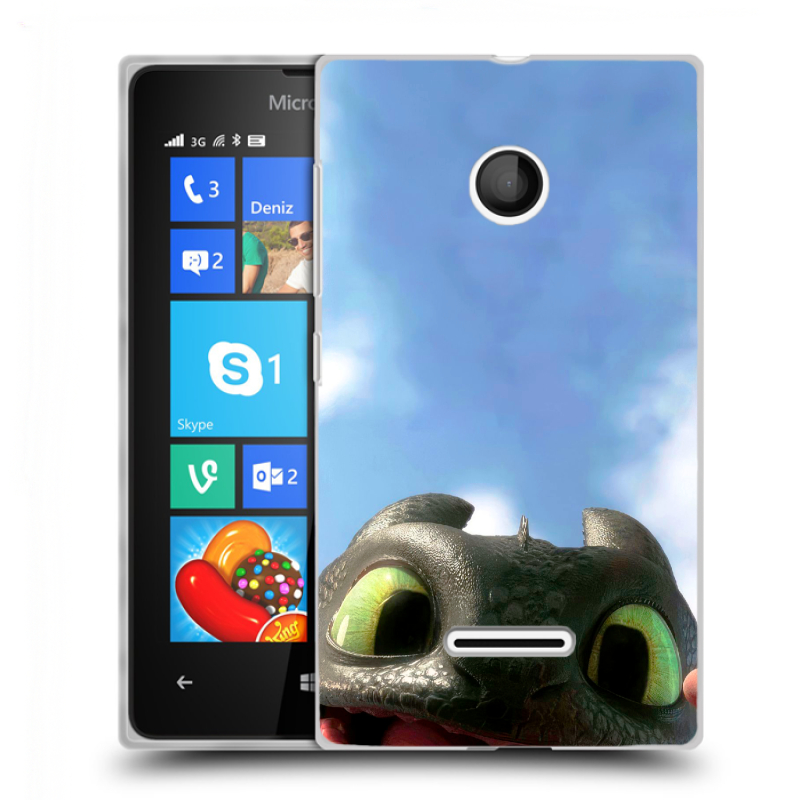 Пластиковый чехол на Microsoft Lumia 435 с принтом Как приручить дракона Пластиковый чехол на Microsoft Lumia 435 с принтом Как приручить дракона