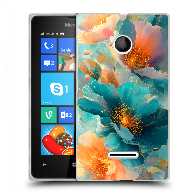 Пластиковый чехол на Microsoft Lumia 435 с принтом Цветы Пластиковый чехол на Microsoft Lumia 435 с принтом Цветы