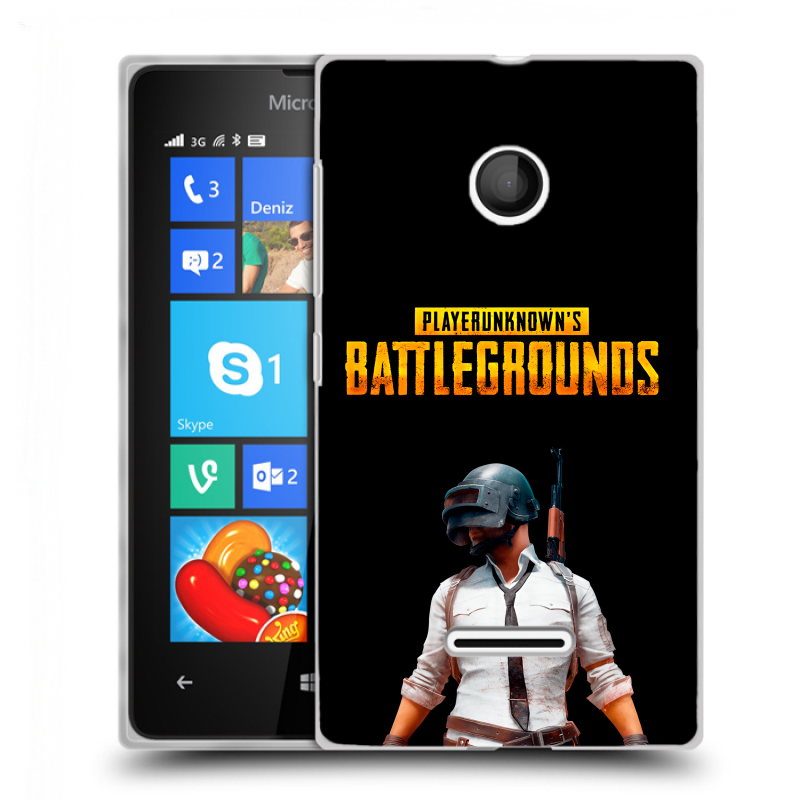 Пластиковый чехол на Microsoft Lumia 435 с принтом PUGB ПАГБ Пластиковый чехол на Microsoft Lumia 435 с принтом PUGB ПАГБ