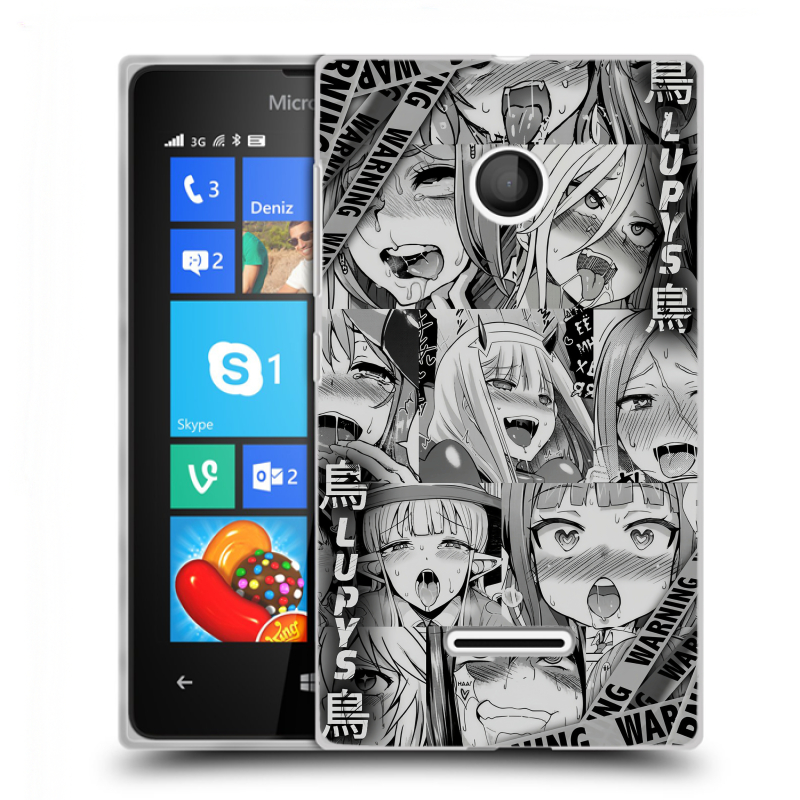 Пластиковый чехол на Microsoft Lumia 435 с принтом Ahegao Ахегао Аниме Пластиковый чехол на Microsoft Lumia 435 с принтом Ahegao Ахегао Аниме