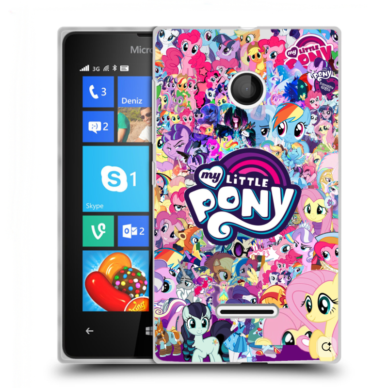 Пластиковый чехол на Microsoft Lumia 435 с принтом My little pony Дружба чудо Пластиковый чехол на Microsoft Lumia 435 с принтом My little pony Дружба чудо