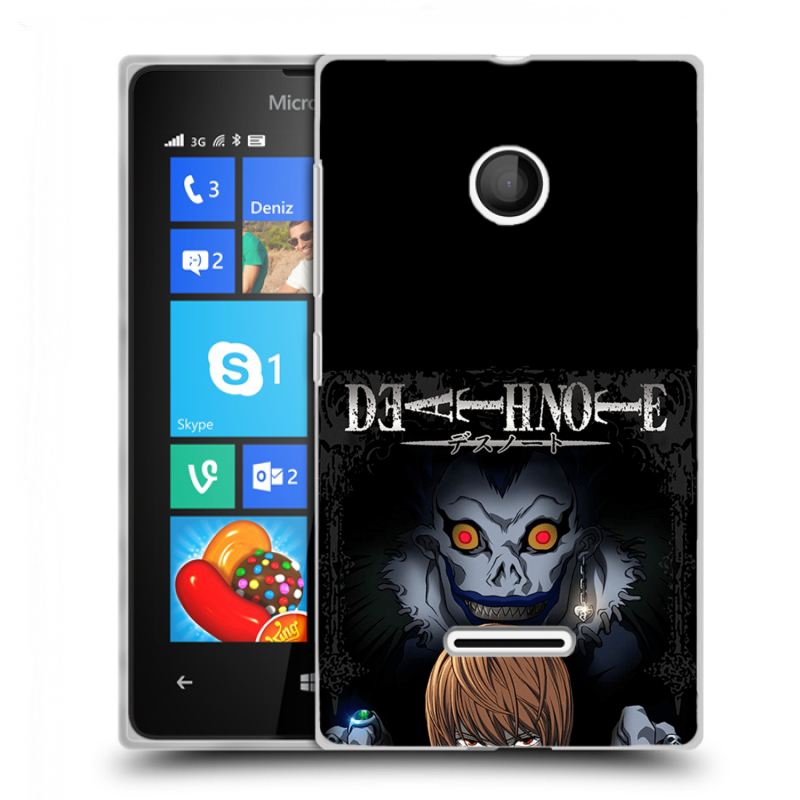 Пластиковый чехол на Microsoft Lumia 435 с принтом Death note Тетрадь смерти Пластиковый чехол на Microsoft Lumia 435 с принтом Death note Тетрадь смерти