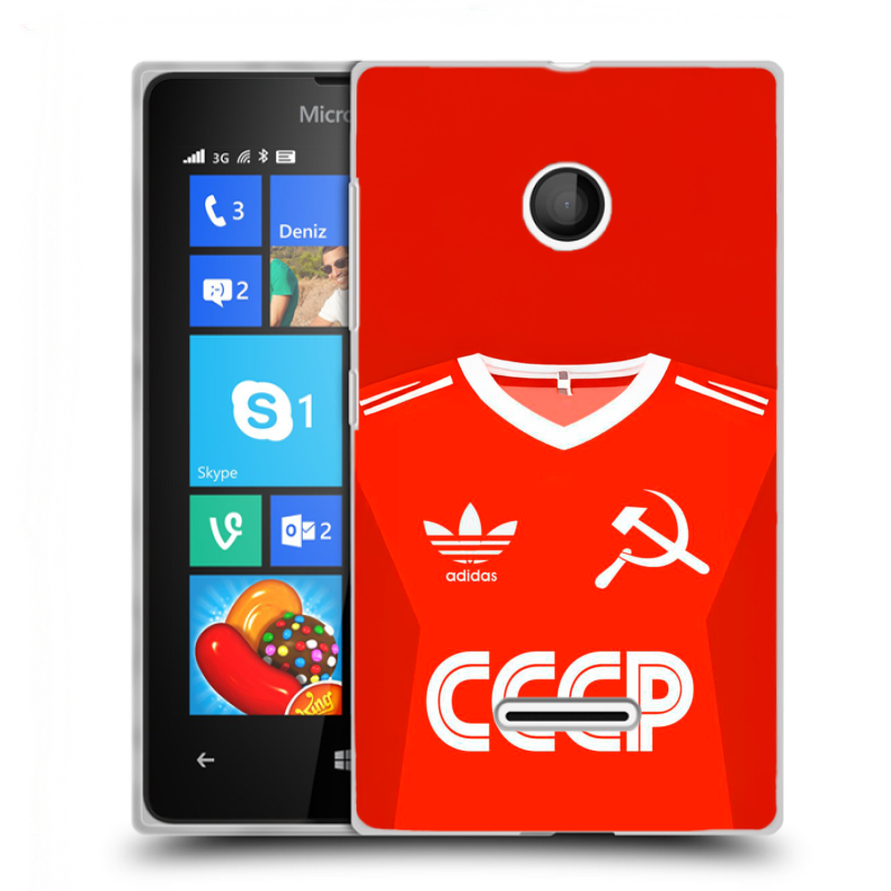 Пластиковый чехол на Microsoft Lumia 435 с принтом Флаг Герб СССР Пластиковый чехол на Microsoft Lumia 435 с принтом Флаг Герб СССР
