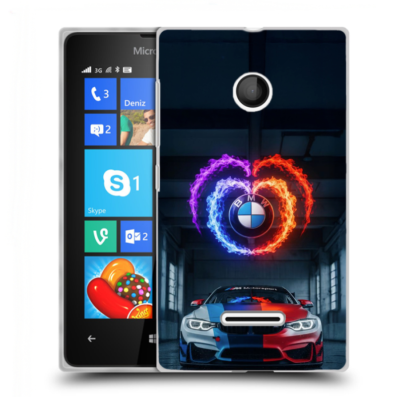 Пластиковый чехол на Microsoft Lumia 435 с принтом BMW БМВ Пластиковый чехол на Microsoft Lumia 435 с принтом BMW БМВ