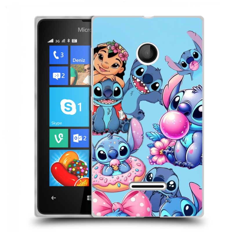 Пластиковый чехол на Microsoft Lumia 435 с принтом Лило и Стич Пластиковый чехол на Microsoft Lumia 435 с принтом Лило и Стич