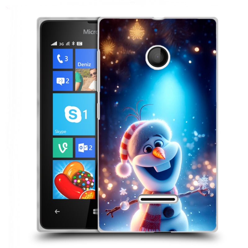 Пластиковый чехол на Microsoft Lumia 435 с принтом Новый год Пластиковый чехол на Microsoft Lumia 435 с принтом Новый год