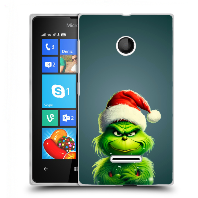 Пластиковый чехол на Microsoft Lumia 435 с принтом Новый год Пластиковый чехол на Microsoft Lumia 435 с принтом Новый год