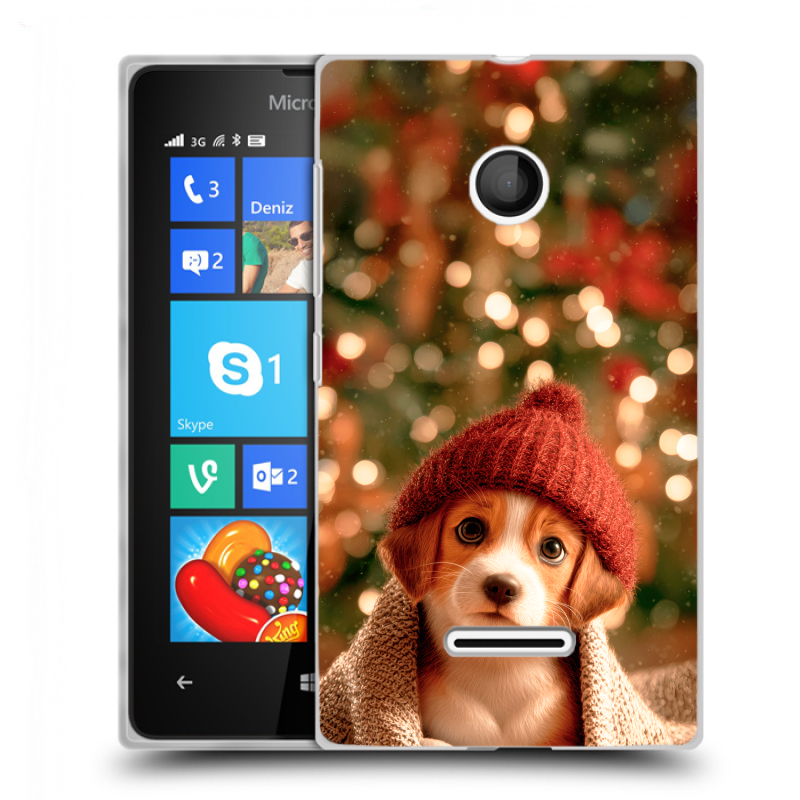 Пластиковый чехол на Microsoft Lumia 435 с принтом Новый год Пластиковый чехол на Microsoft Lumia 435 с принтом Новый год
