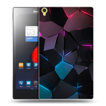 Силиконовый чехол на планшета Lenovo Tab S8 с принтом Геометрия неона