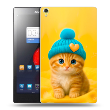 Силиконовый чехол на Lenovo Tab S8 с принтом Котенок в шапке Силиконовый чехол на Lenovo Tab S8 с принтом Котенок в шапке