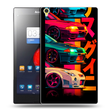 Силиконовый чехол на Lenovo Tab S8 с принтом Гоночные машины Силиконовый чехол на Lenovo Tab S8 с принтом Гоночные машины