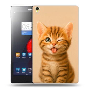 Силиконовый чехол на Lenovo Tab S8 с принтом котенок