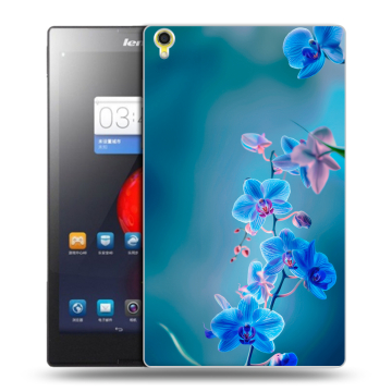 Силиконовый чехол на Lenovo Tab S8 с принтом Голубые цветы