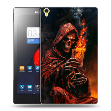 Силиконовый чехол на Lenovo Tab S8 с принтом Скелет и карты