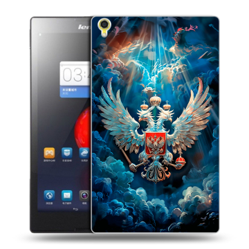 Силиконовый чехол на Lenovo Tab S8 с принтом Герб флаг России