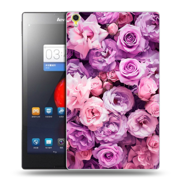 Силиконовый чехол на Lenovo Tab S8 с принтом лавандовые розы