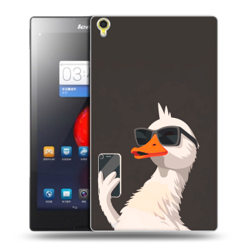 Силиконовый чехол на Lenovo Tab S8 с принтом утка в очках