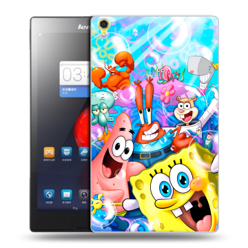 Силиконовый чехол на Lenovo Tab S8 с принтом спанчбоб спанч боб