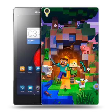 Силиконовый чехол на Lenovo Tab S8 с принтом Майнкрафт Minecraft Силиконовый чехол на Lenovo Tab S8 с принтом Майнкрафт Minecraft