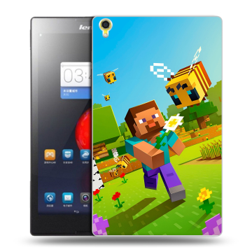 Силиконовый чехол на Lenovo Tab S8 с принтом Майнкрафт Minecraft