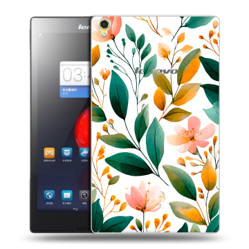 Силиконовый чехол на Lenovo Tab S8 с принтом Цветы паттерн