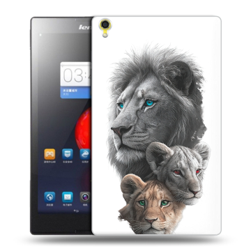 Силиконовый чехол на Lenovo Tab S8 с принтом Львы