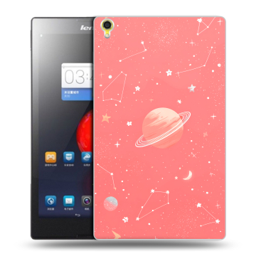 Силиконовый чехол на Lenovo Tab S8 с принтом Розовый космос