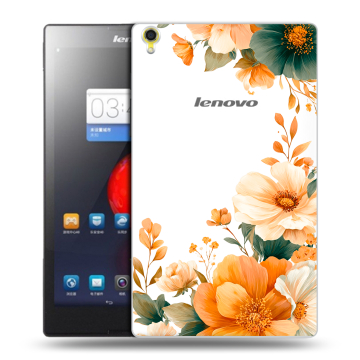 Силиконовый чехол на Lenovo Tab S8 с принтом Цветы принт