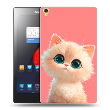 Силиконовый чехол на Lenovo Tab S8 с принтом Розовый котенок