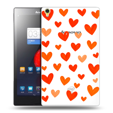 Силиконовый чехол на Lenovo Tab S8 с принтом Сердечки