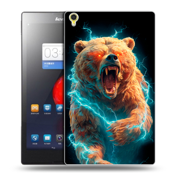 Силиконовый чехол на Lenovo Tab S8 с принтом Медведь
