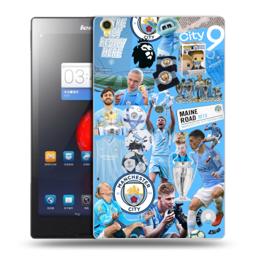 Силиконовый чехол на Lenovo Tab S8 с принтом Man City Манчестер Сити