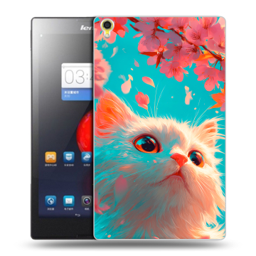 Силиконовый чехол на Lenovo Tab S8 с принтом Красивый кот