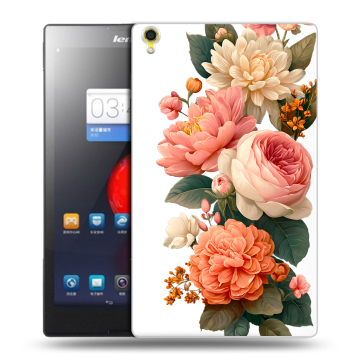 Силиконовый чехол на Lenovo Tab S8 с принтом цветы