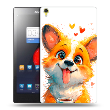 Силиконовый чехол на Lenovo Tab S8 с принтом корги