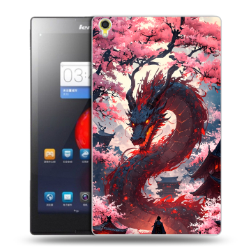 Силиконовый чехол на Lenovo Tab S8 с принтом Дракон Японский