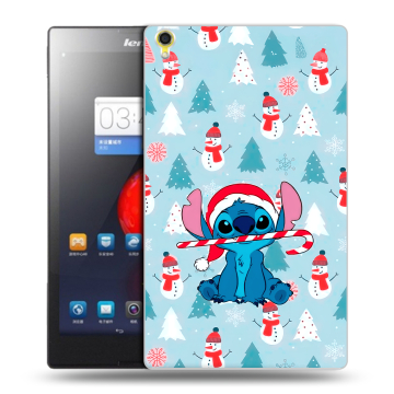 Силиконовый чехол на Lenovo Tab S8 с принтом Стич Новый год