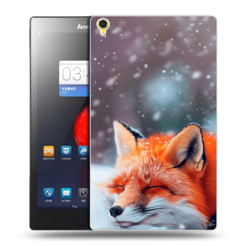 Силиконовый чехол на Lenovo Tab S8 с принтом лиса Силиконовый чехол на Lenovo Tab S8 с принтом лиса