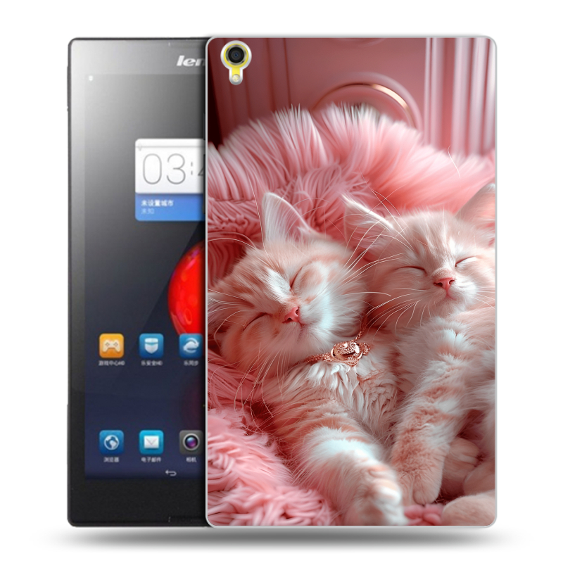 Силиконовый чехол на Lenovo Tab S8 с принтом котята котики Силиконовый чехол на Lenovo Tab S8 с принтом котята котики
