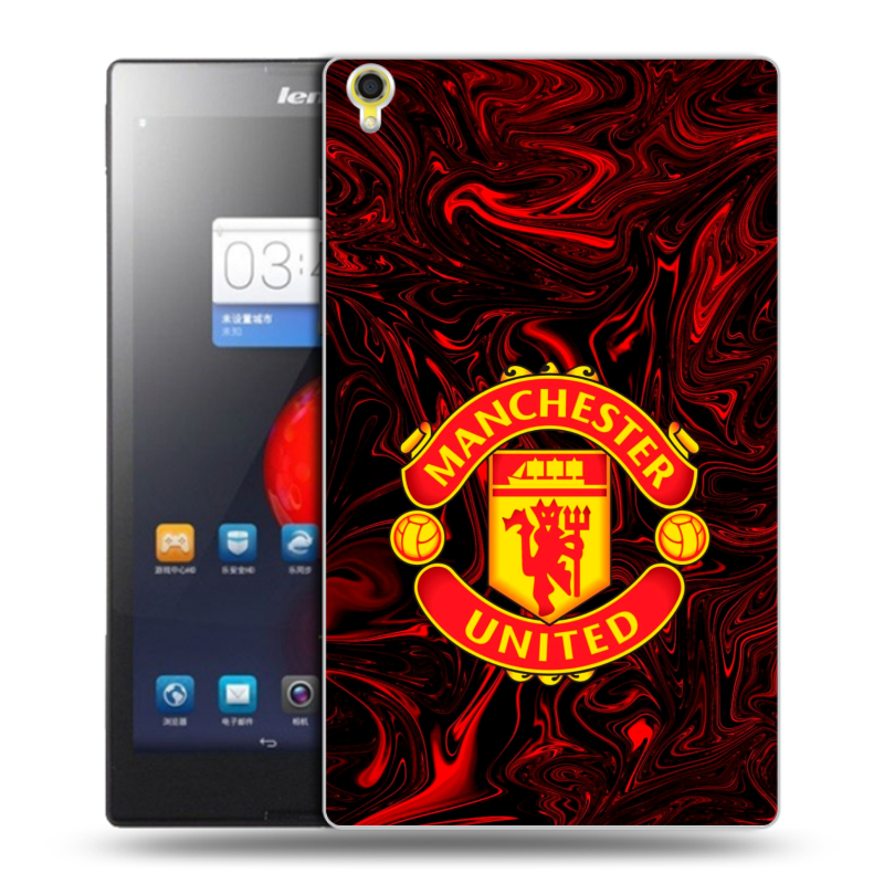 Силиконовый чехол на Lenovo Tab S8 с принтом Manchester United Силиконовый чехол на Lenovo Tab S8 с принтом Manchester United