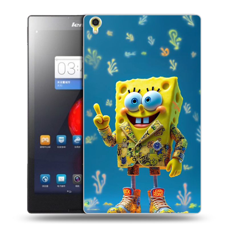 Силиконовый чехол на Lenovo Tab S8 с принтом Спанч боб Спанчбоб Силиконовый чехол на Lenovo Tab S8 с принтом Спанч боб Спанчбоб