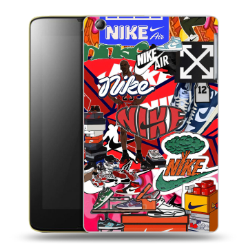 Силиконовый чехол на Lenovo IdeaTab A5500 с принтом Найк Nike яркий