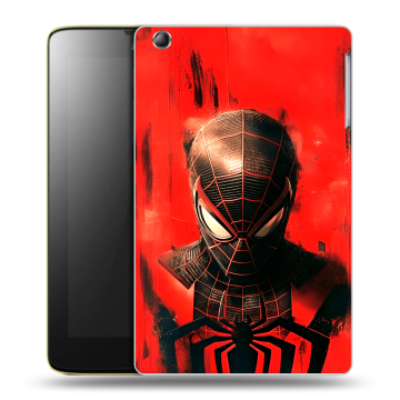 Силиконовый чехол на Lenovo IdeaTab A5500 с принтом человек паук spiderman
