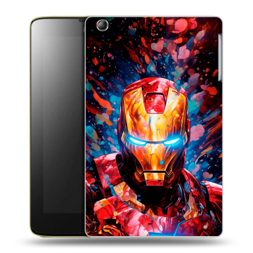 Силиконовый чехол на Lenovo IdeaTab A5500 с принтом Железный человек Ironman