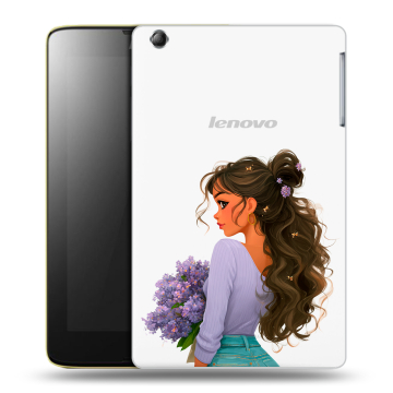 Силиконовый чехол на Lenovo IdeaTab A5500 с принтом девушка цветы Силиконовый чехол на Lenovo IdeaTab A5500 с принтом девушка цветы