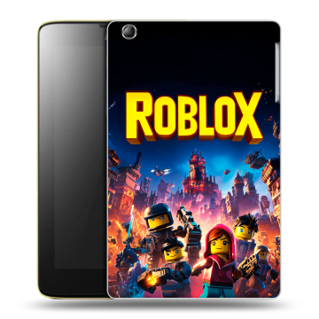 Силиконовый чехол на Lenovo IdeaTab A5500 с принтом Roblox Роблокс