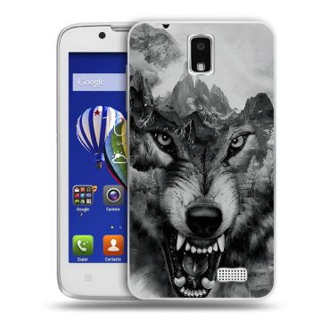 Пластиковый чехол на Lenovo A328 с принтом Волк