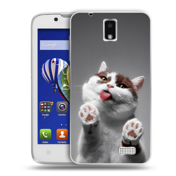 Пластиковый чехол на Lenovo A328 с принтом Коты