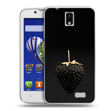 Пластиковый чехол на Lenovo A328 с принтом Черная клубника